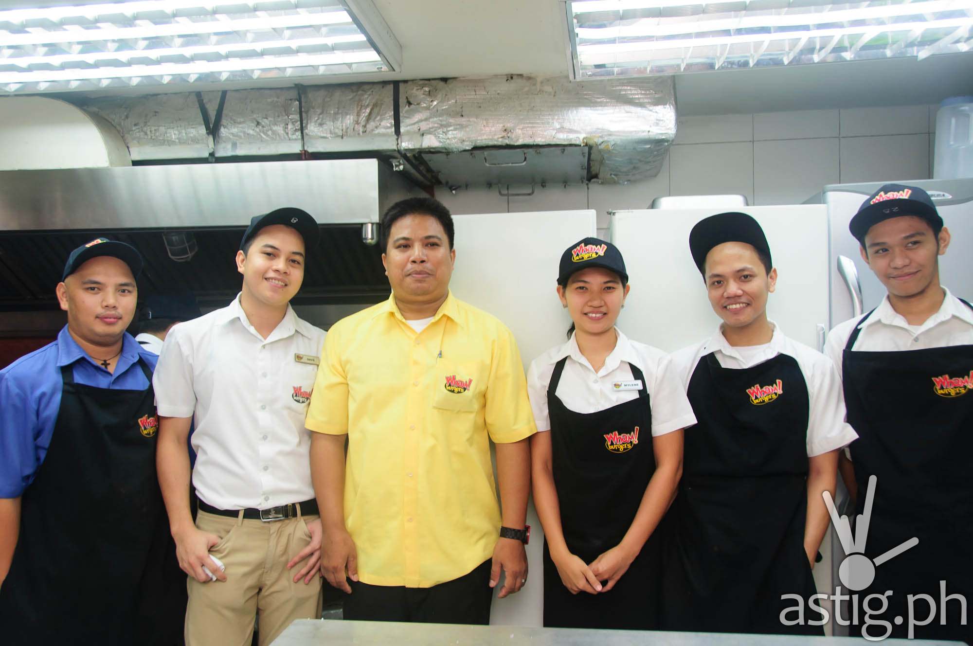 The friendly staff at Wham! Burger SM Mall of Asia