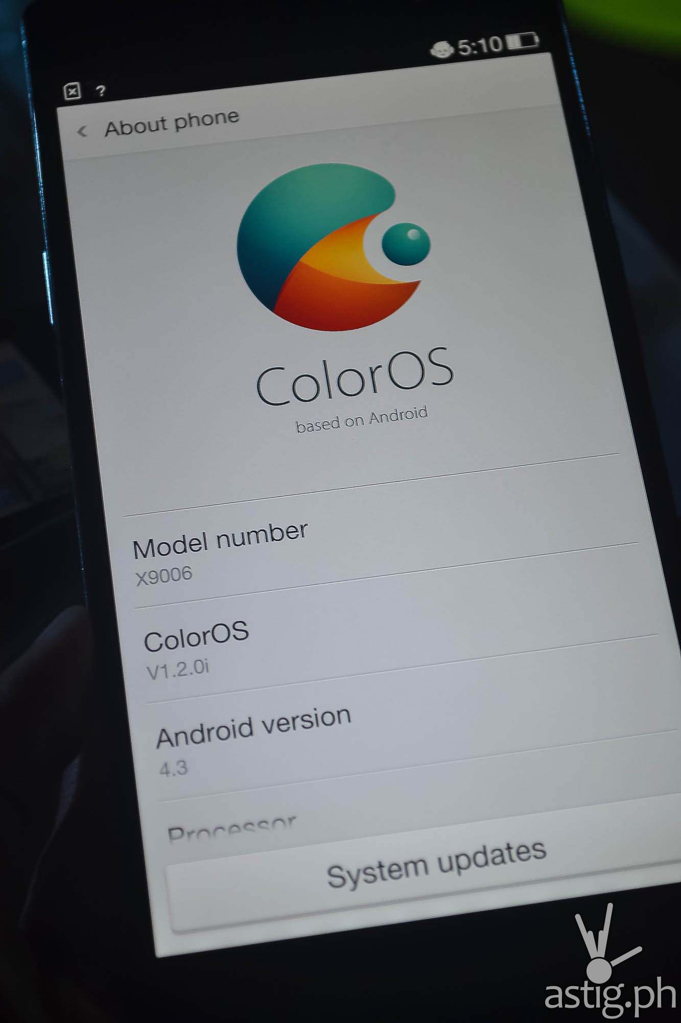 OPPO Find 7 ColorOS details