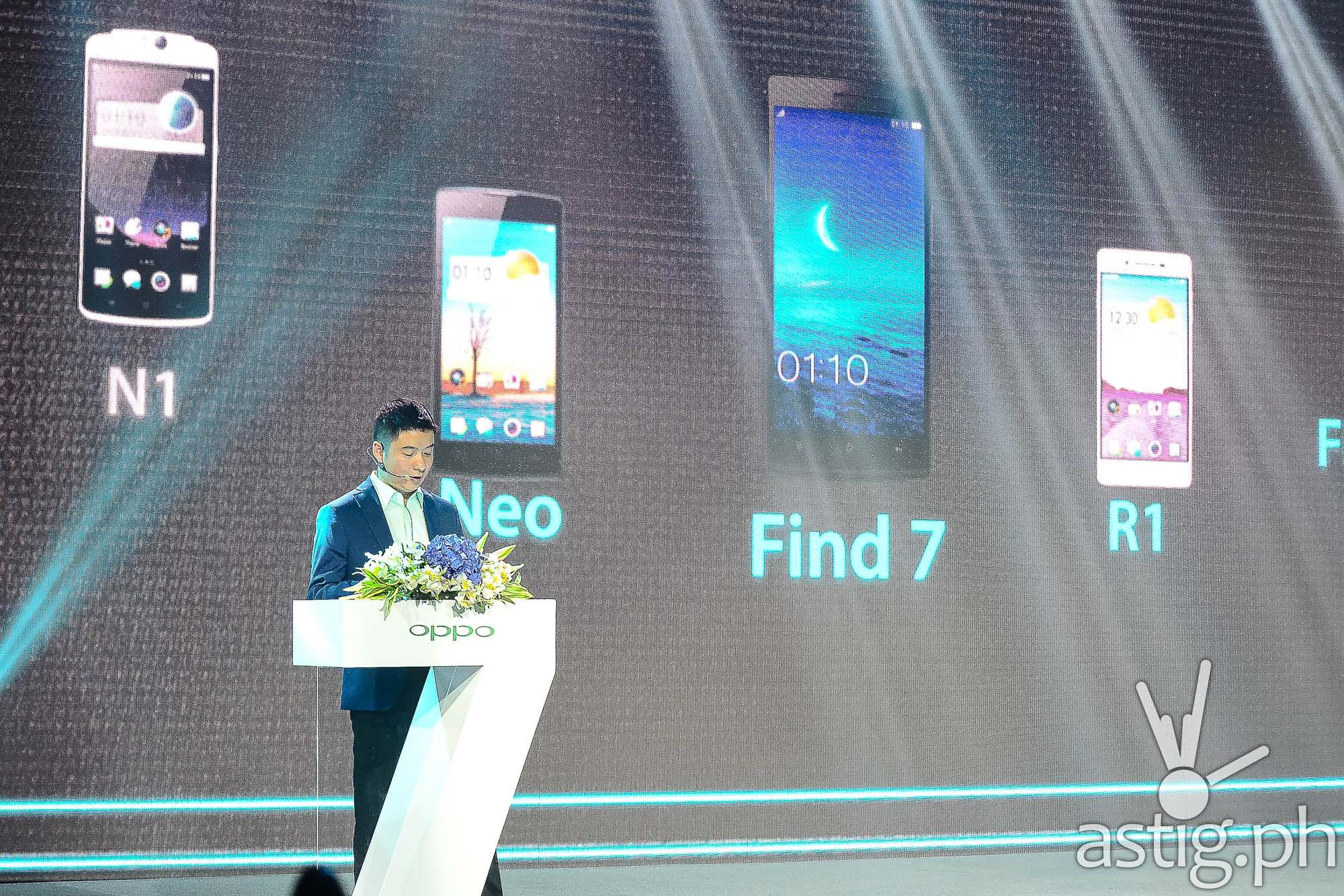 OPPO Philippines CEO James Ma a the Find 7 launch
