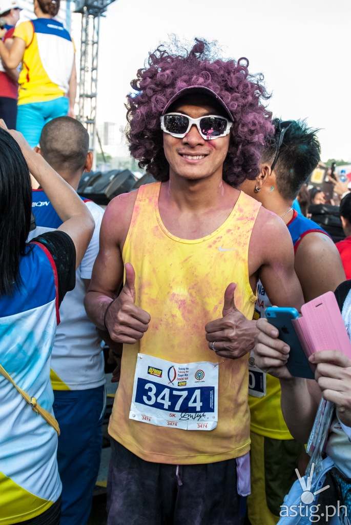 Rio dela Cruz at the DZMM Tulong Na, Tabang Na, Tayo Na, Takbo Na color fun run