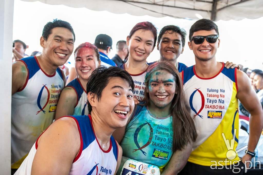 The Biggest Loser Pinoy Edition Doubles contestants Christian and Ralph Du, Tin and Dianne Obsina, Cathy Bautista, grand winner Bryan Castillo, and Matteo Guidicelli