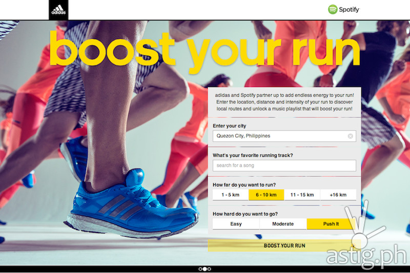 adidas Spotify Boost Your Run screenshot