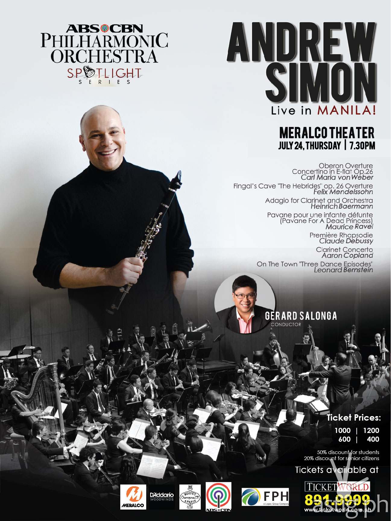 Andrew Simon live in Manila poster