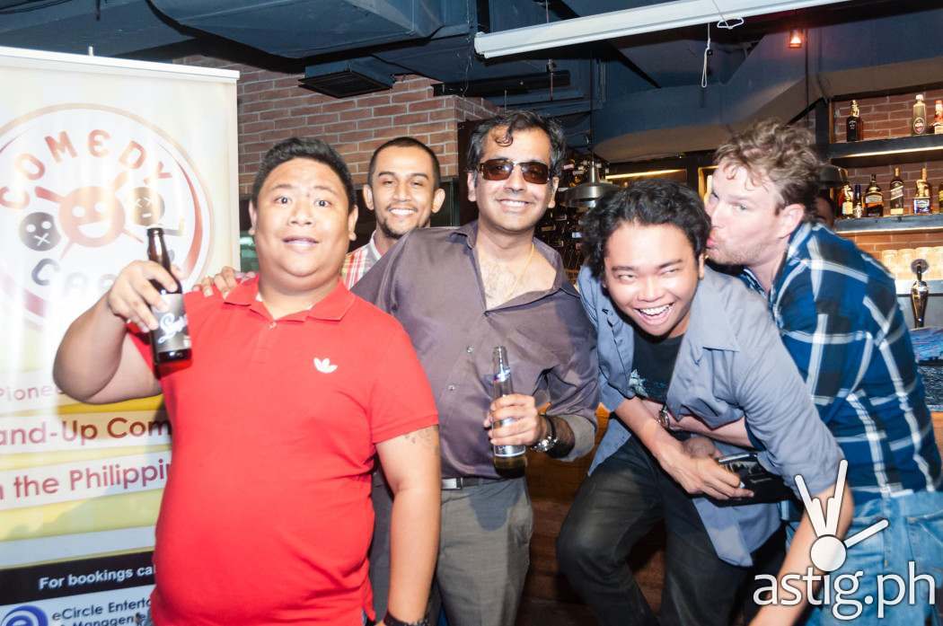 Nonong Dyamante, Miguel Alejandrino, Haresh Dashwani, Rene Cruz, and Justin Harmon at Comedy Cartel