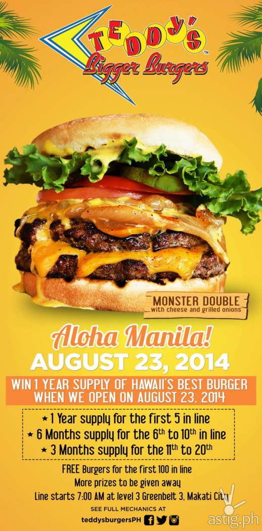 Win 1 year supply of burgers at Teddy's!
