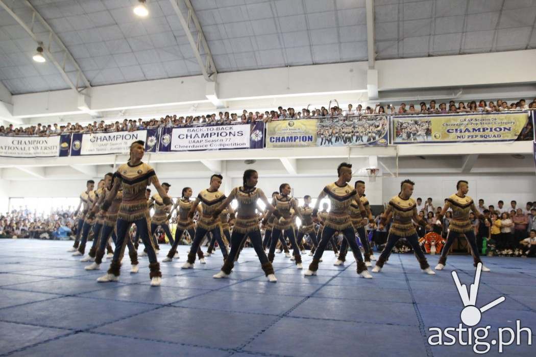 National University (NU) PEP Squad performs their winning routine for the 2014 UAAP Cheer Dance competition