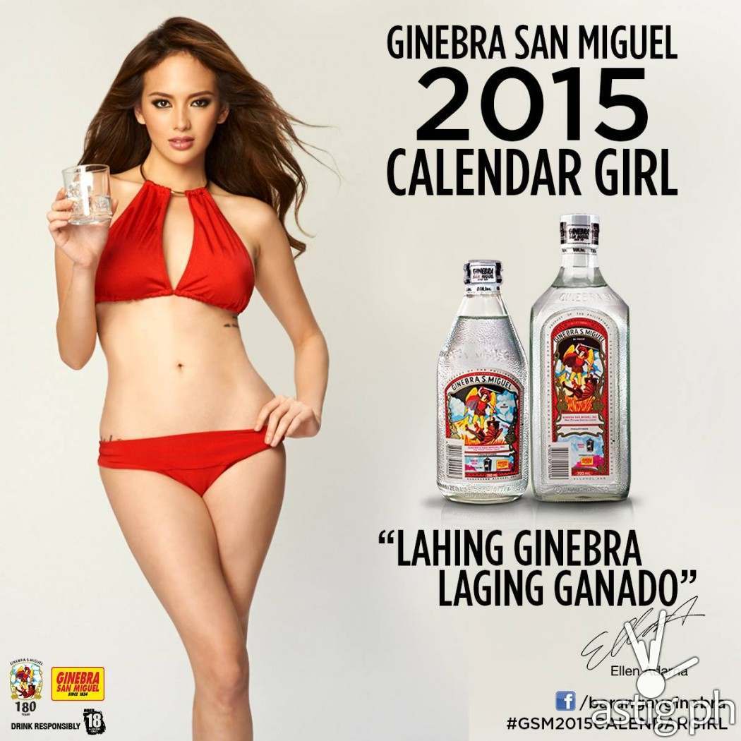 Ellen Adarna Ginebra San Miguel 2015 calendar girl picture