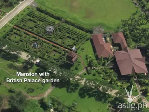 Hacienda Binay Mansion with British palace-inspired garden (Kew Garden, London)