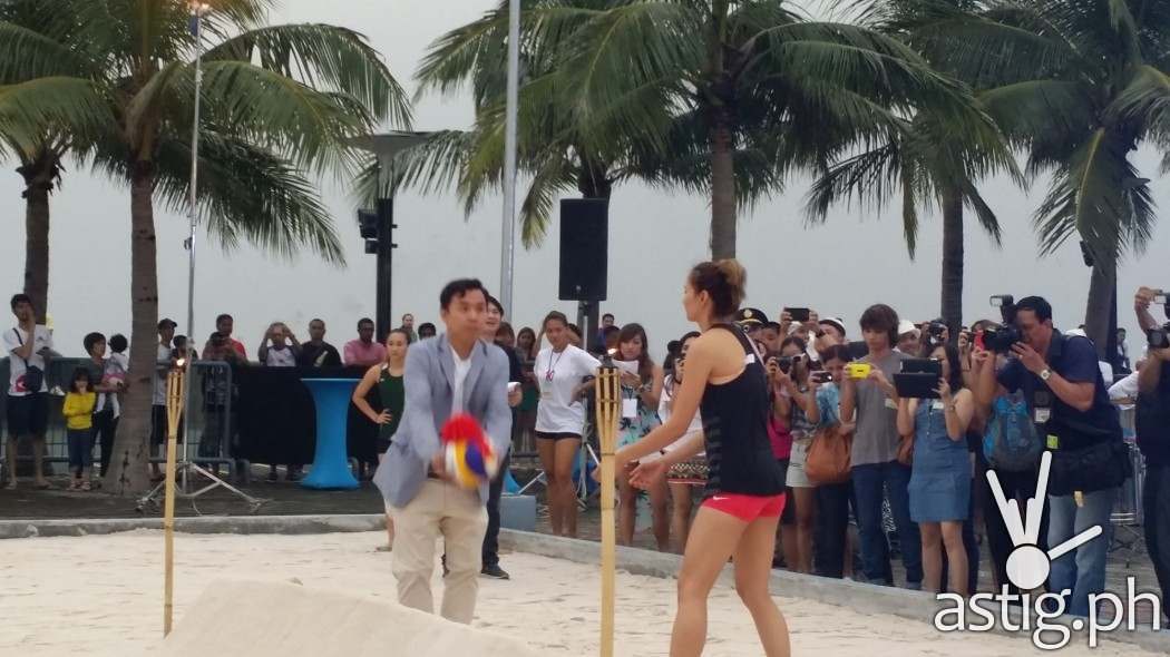 Tossing of the ball at the opening ceremony