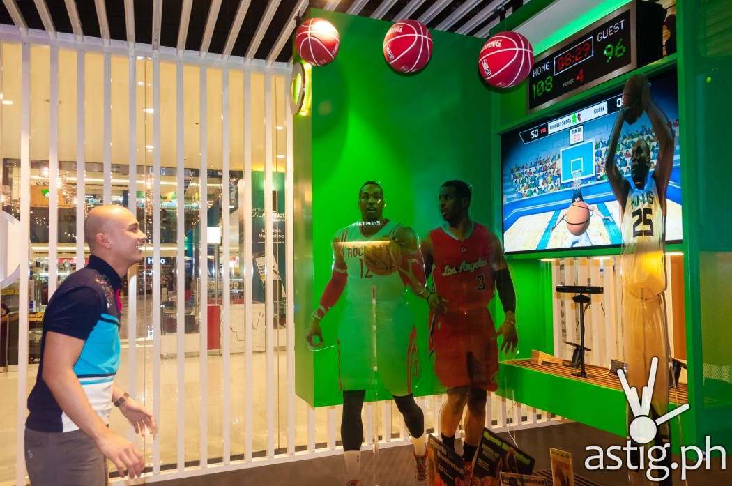 Kiosk outfitted with Microsoft Kinect at the Globe Telecom GEN3: Next Act store in SM North EDSA