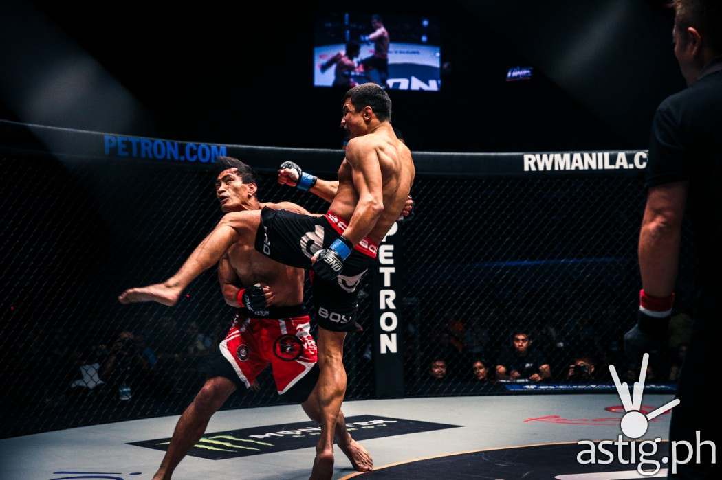 Timofey Nastyukhin from Russia made swift work of Eduard Folayang from Team Lakay, delivering a flying knee to the chin that ended the fight at 3:11 of round 1