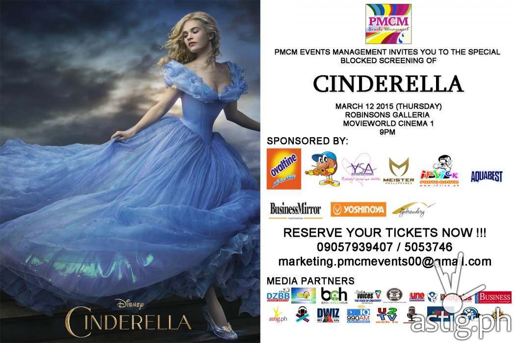 Walt Disney's Cinderella: the movie event poster