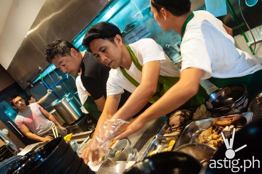 It's a busy day at the soft opening of Ramen Sora in Subic