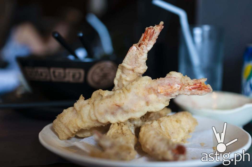 Shrimp tempura (4 pcs at 375 PHP) at Ramen Sora