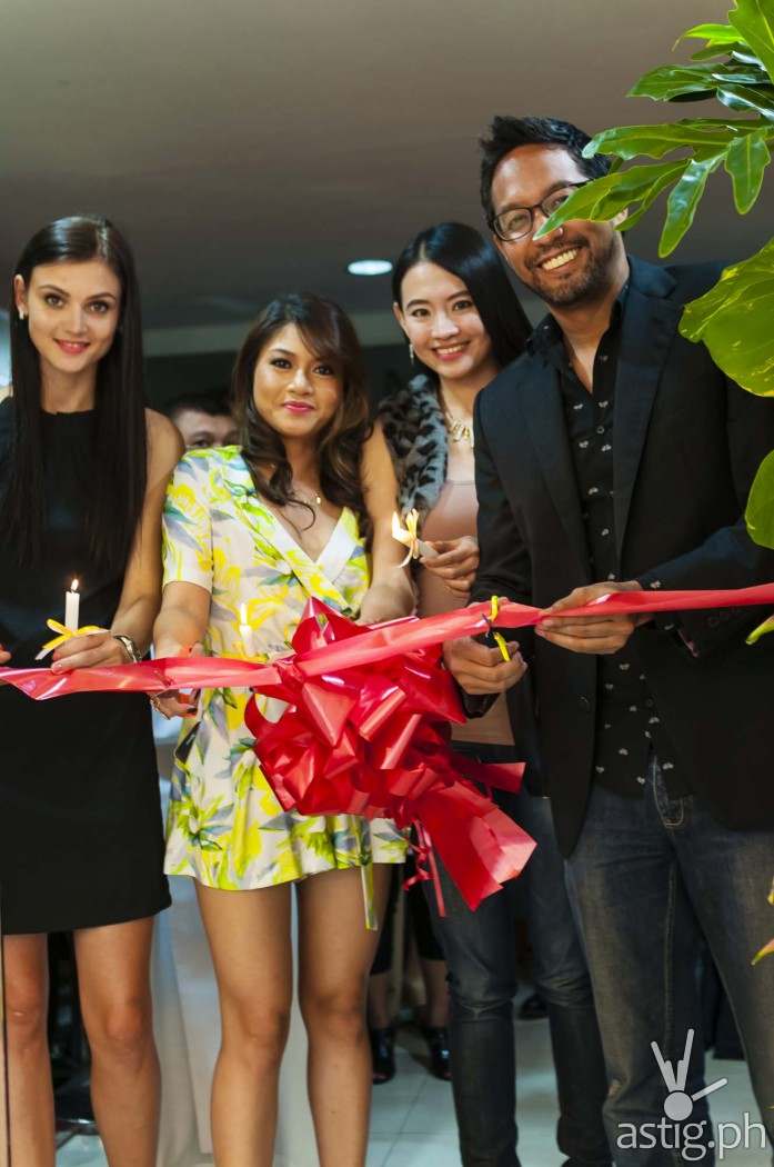 Inna Gavrylenko, Klarisse Yu Tabao, Janice Hung, and Paolo Bediones at the grand opening of The Eyebrowdery in San Juan