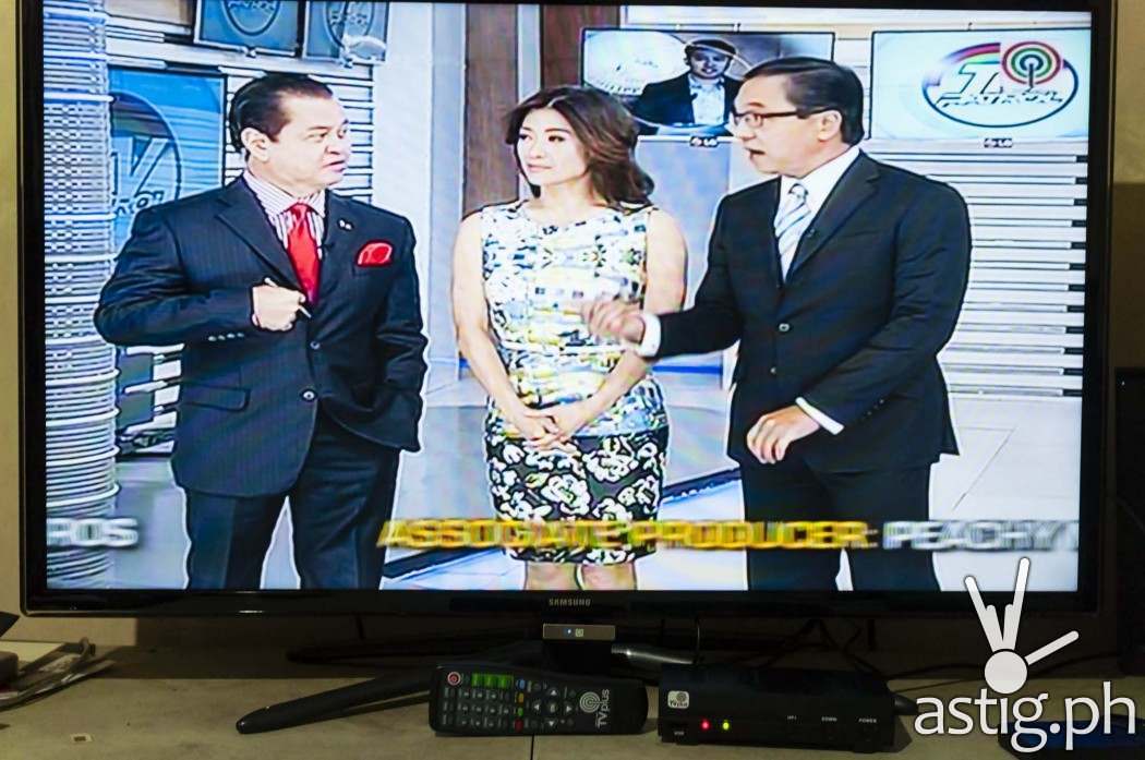 TV Patrol on ABS-CBN TVplus connected to a Samsung HD television