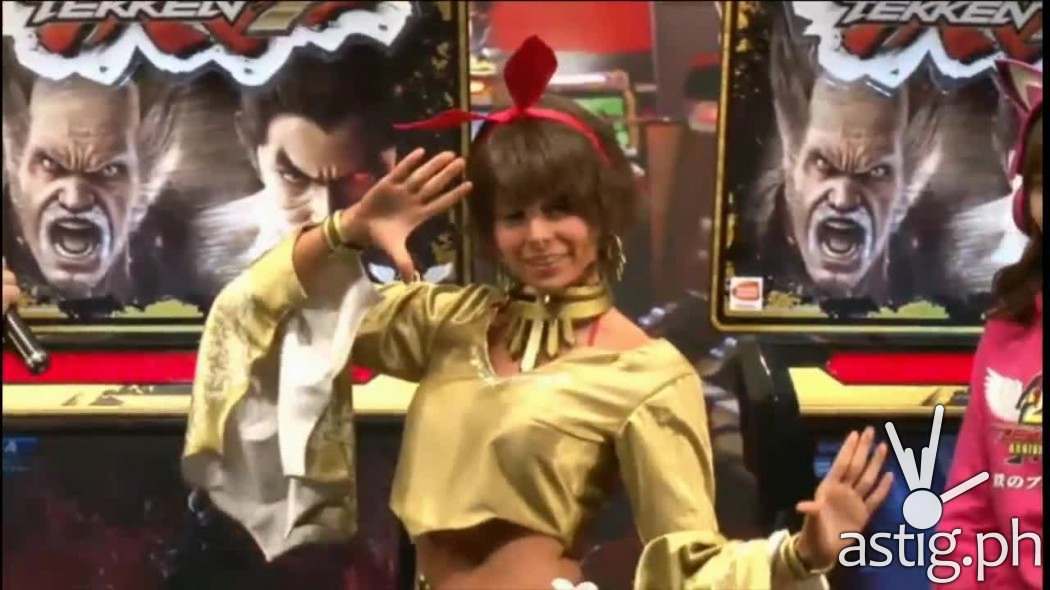 Japanese cosplayer dressed up as Josie Rizal of Tekken 7