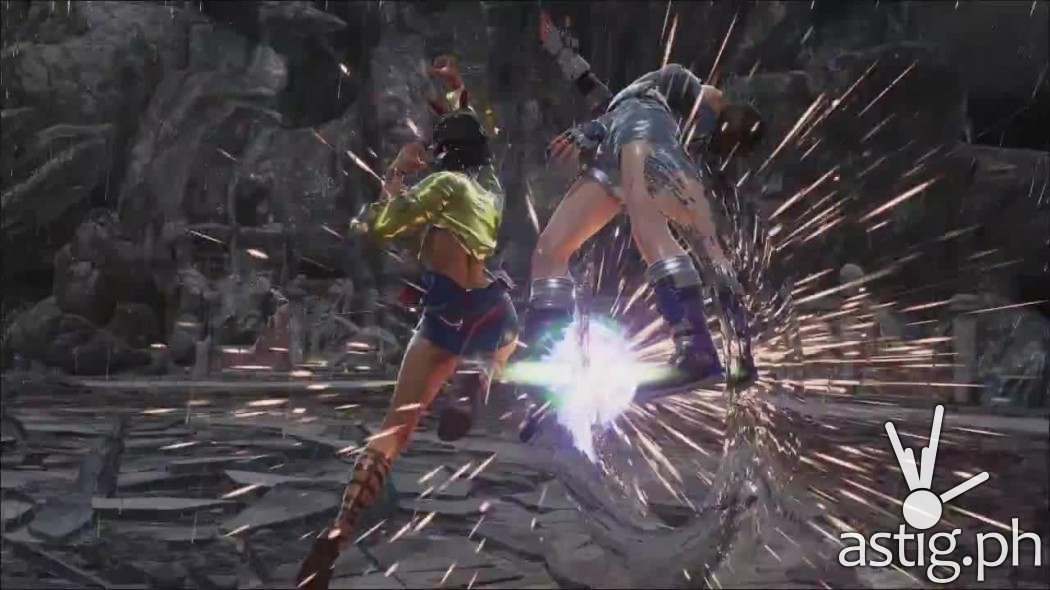 Josie Rizal sends her opponent flying with an uppercut while shouting "It's time for you to fly!"