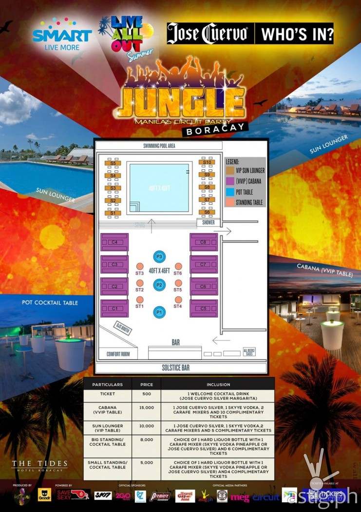 Jungle Circuit Party La Boracay 2015 ticket prices