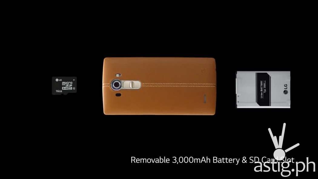 LG G4 removable battery MicroSD ccard