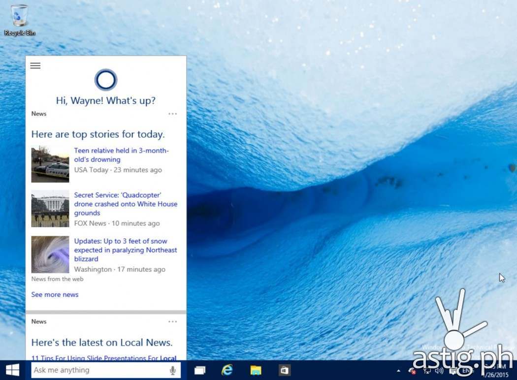 Windows 10 Cortana