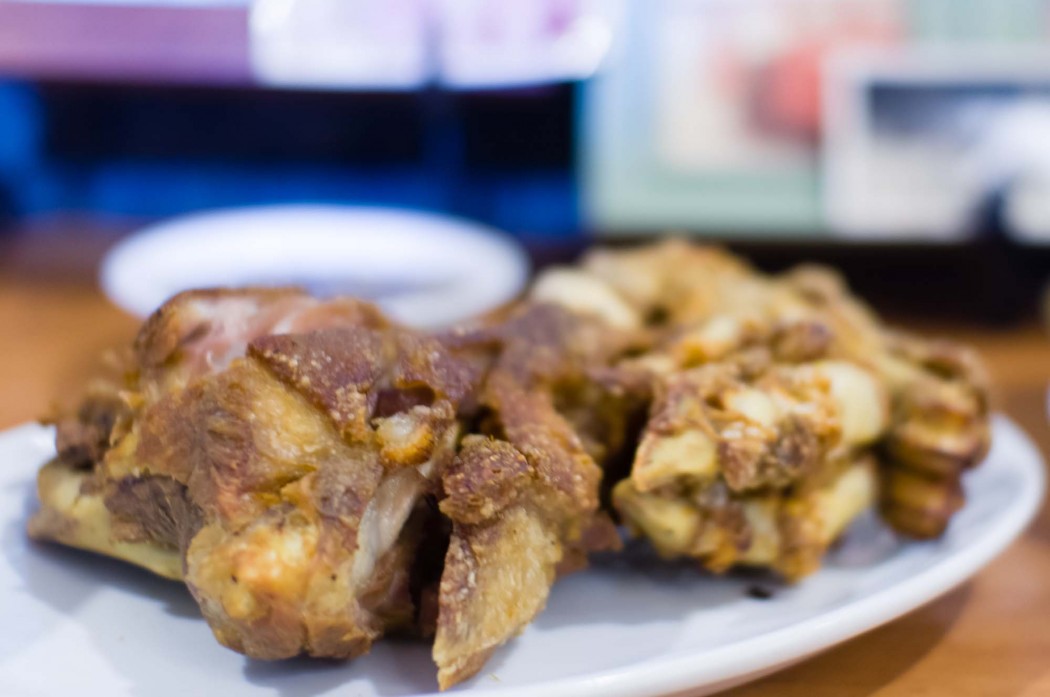 Crispy Pata with Kare-kare Sauce is the latest addition to the Three Sisters menu