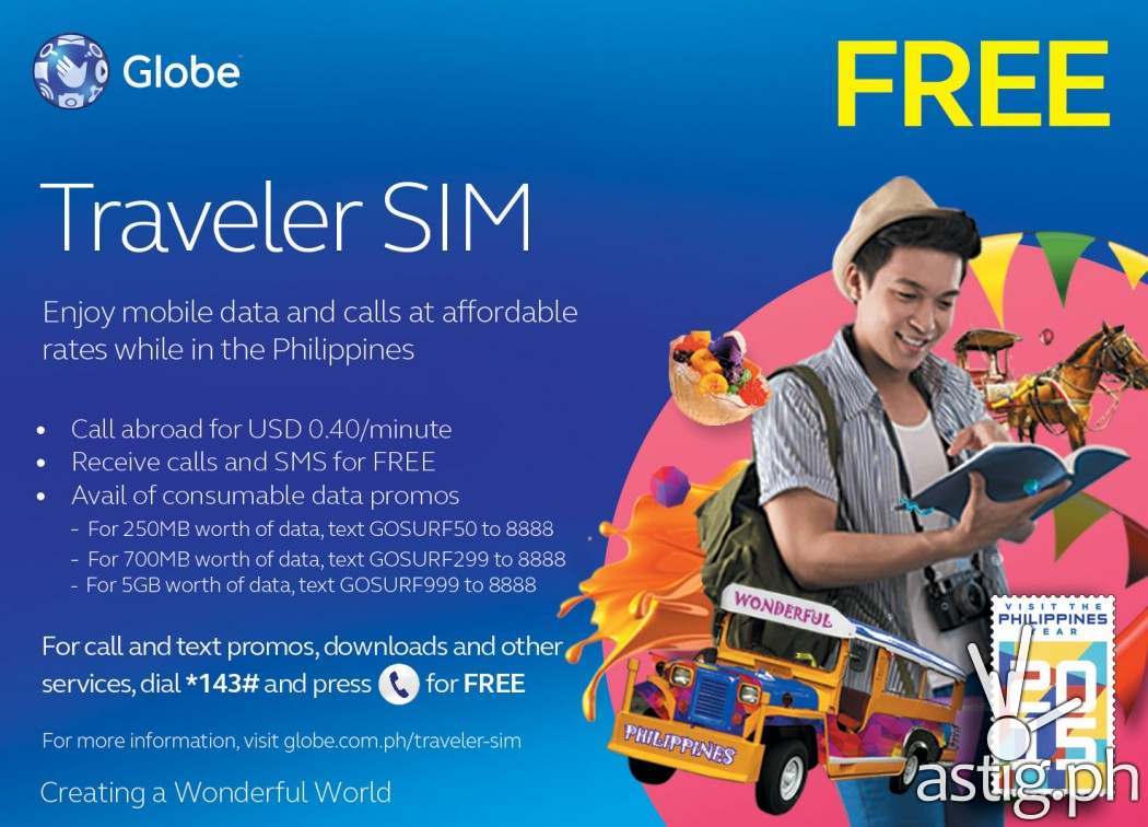 Globe Traveler SIM is FREE for travelers and OFWs
