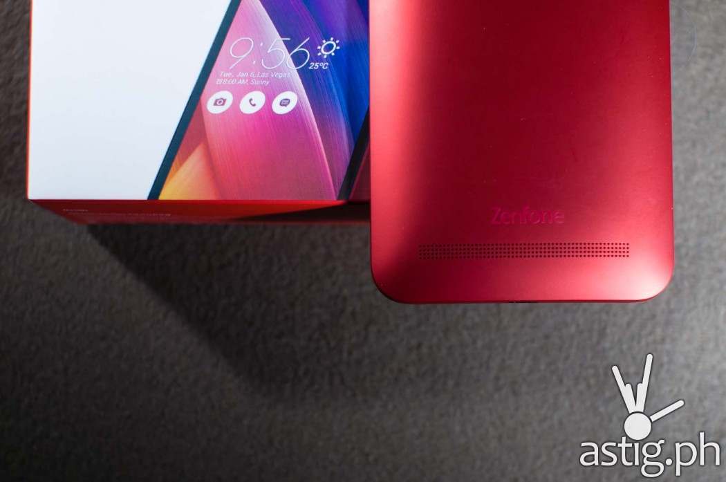 ASUS Zenfone 2 Laser (ZE550KL) lower back showing speakers