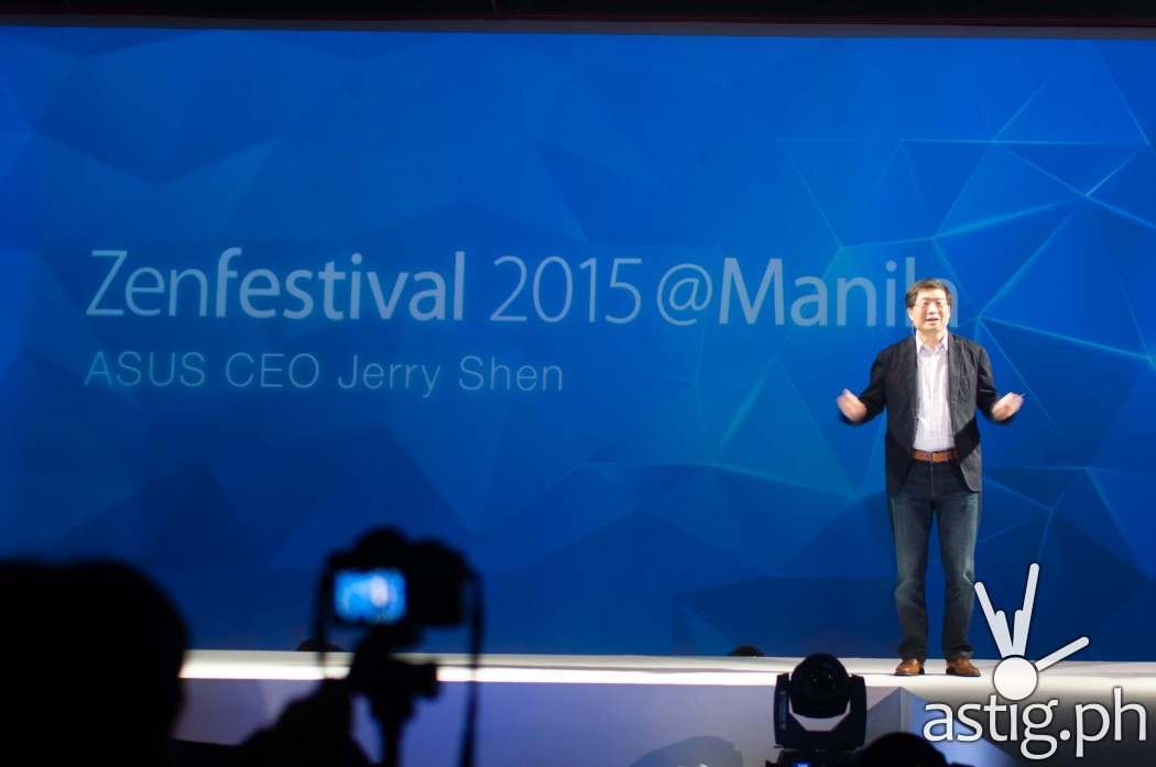 ASUS CEO Jerry Shien takes the stage at ZenFestival Manila