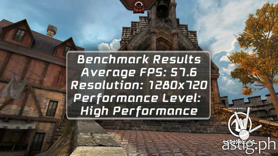 ASUS Zenfone 2 Laser gaming benchmark results Epic Citadel on High Performance