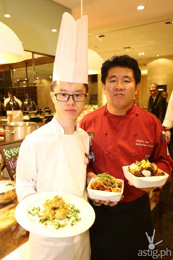 Marriott Chinese Sous Chef Jun Li and Korean guest Chef Suh Dong Jin