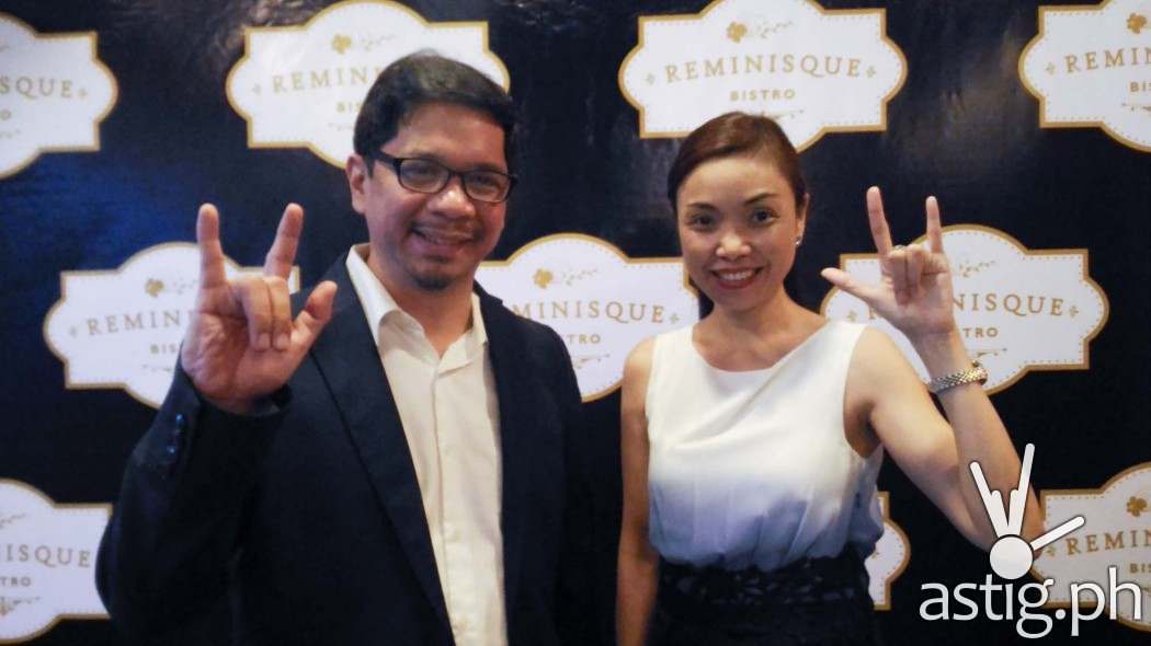 Reminisque Bistro owners Jun Aventura and Ynna Matias