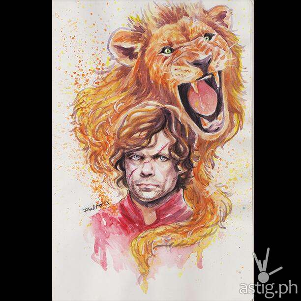 Peter Dinklage (Tyrion Lannister) watercolor fan art by Peejhey Palita