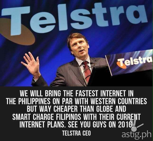 Fake Telstra Philippines photo on Facebook - that's not current Telstra CEO Andrew Penn, but former Telstra CEO David Thodey 