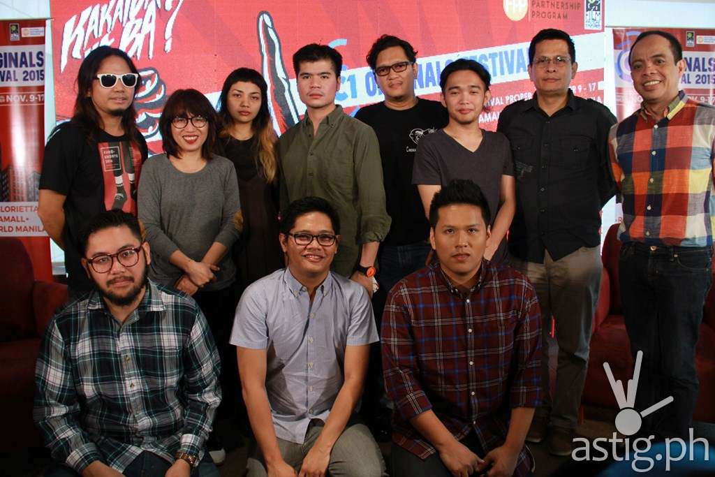 Cinema One channel head Ronald Arguelles (Rightmost) with the Cinema One Originals 2015 festival filmmakers