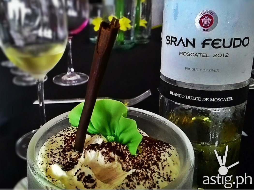 Dessert: Espresso Parfait paired with a sweet and fruity white wine 