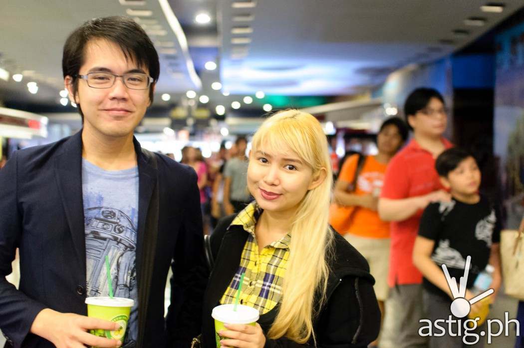 Blogger Hana Abello of dollhana.com and Kyle Francisco of mikaelwrites.com at the Star Wars: Force Awakens premiere