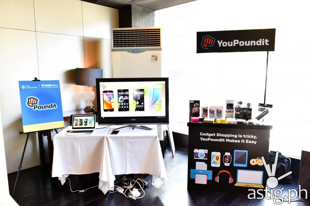 Sample products that customers can buy from YouPoundIt.com at Globe myBusiness’ DigiMall