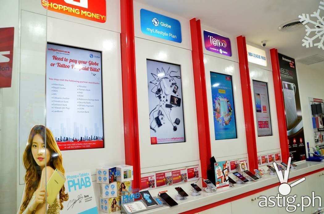 The Allphones store houses a range of devices and digital connectors that customers can choose from to create their own bundle to match their Globe Postpaid plan