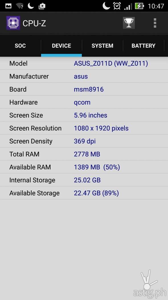 CPU-Z Results RAM