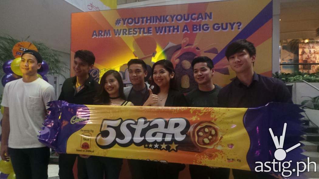 5Star Millenial Ambassadors and Celebrities with Brand Manager, Chocolates, Mondelez Phils Arlene Amante