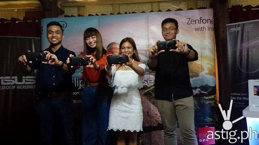 Shaira with ASUS and Intel executives at the media junket held in Las Casas (photo taken with an ASUS ZenFone Zoom)