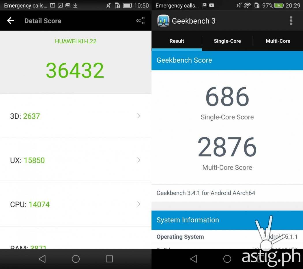 Huawei GR5 AnTuTu and PCMark benchmark results