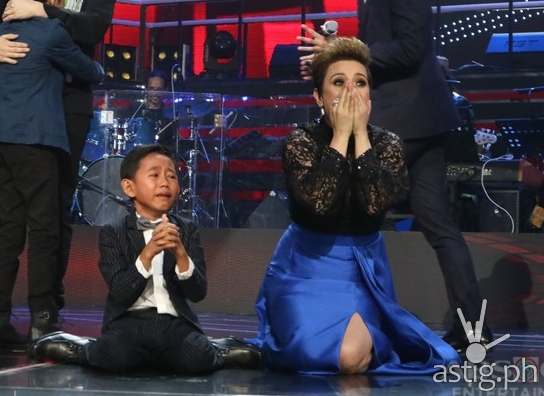 Joshua and coach Lea after the announcement