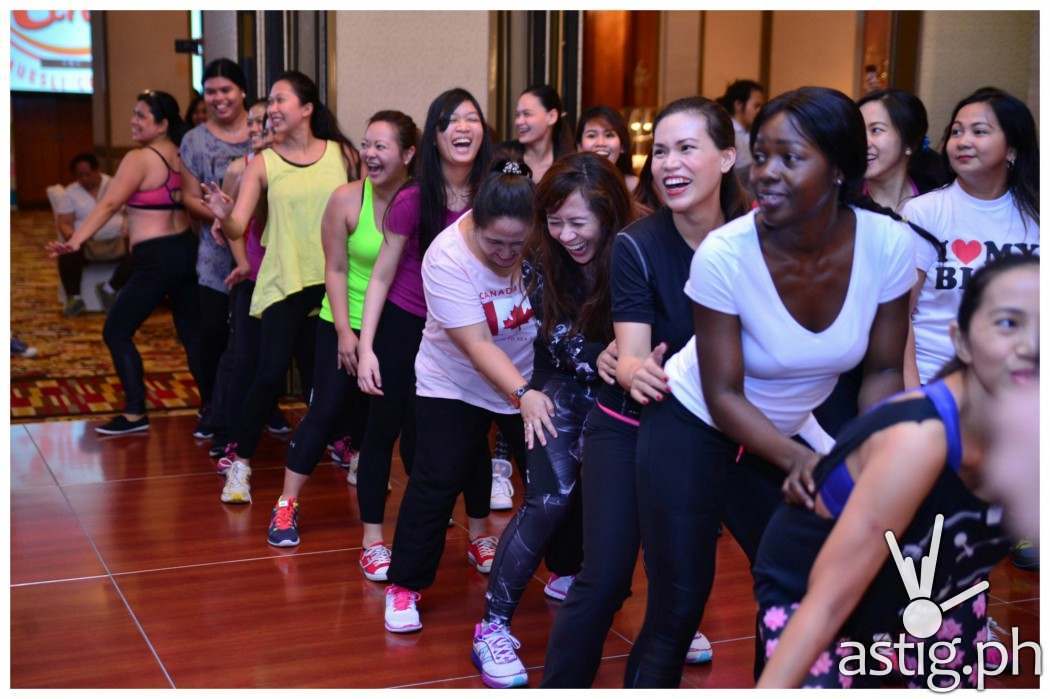 Event attendees enjoying an hour of exclusive Zumba session