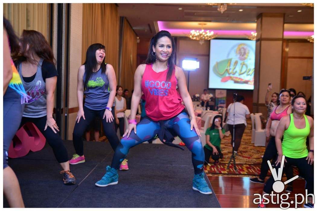 Celebrity Mom and certified Zumba instructor Regine Tolentino refreshes the workout habits of mom attendees