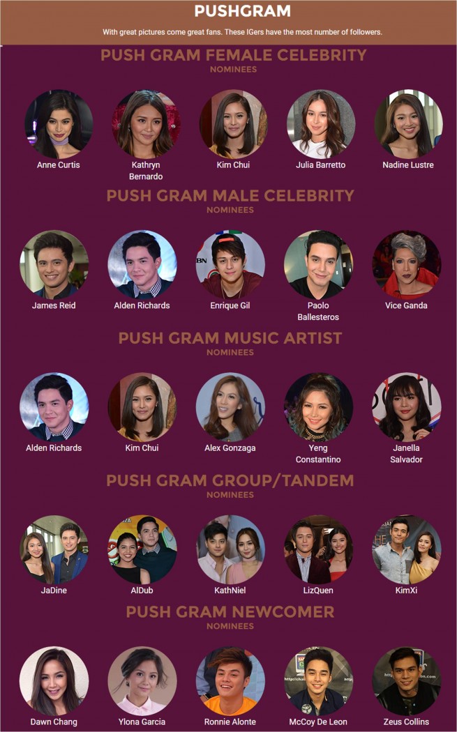 PushGram Nominees