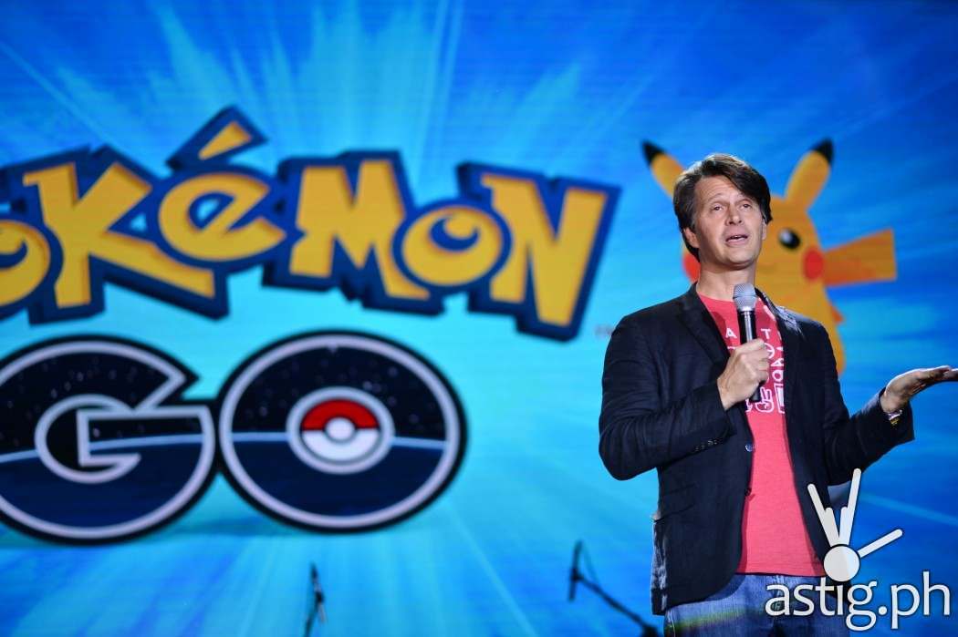Niantic CEO John Hanke addresses Pinoy Pokemon Go fans at the event in BGC