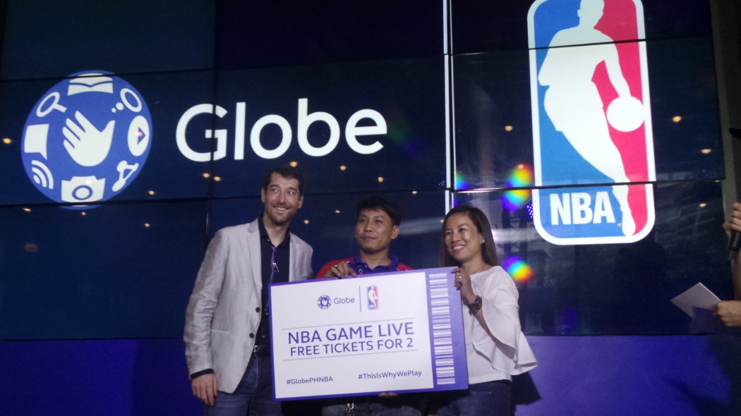 Globe x NBA raffled an experience to watch NBA Live Game in US.