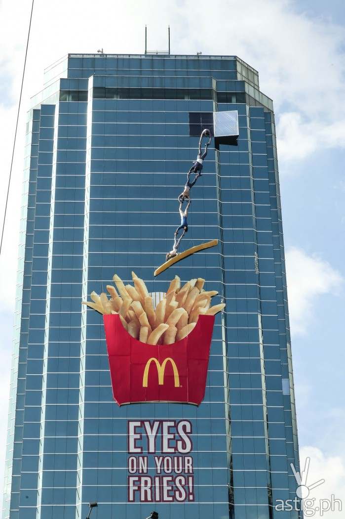 McDonald's World Famous Fries 3D billboard in Mandaluyong EDSA